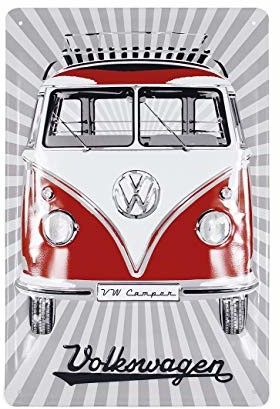 VW Collection by BRISA blaszana tabliczka z VW Bulli T1 motyw retro, 20x30 cm (BB5001)
