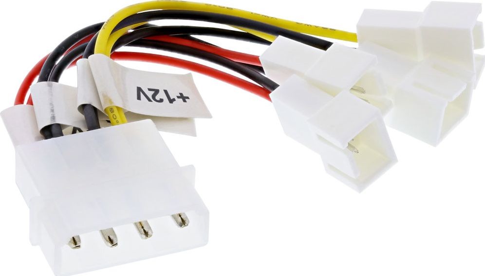 InLine Adapter do wentylatorów 2x 12V and 2x 5V for 4 Fans 33005B