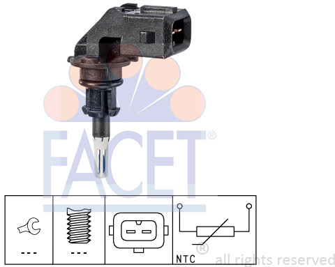 FACET Czujnik, temperatura powietrza dolotowego FACET 10.4038 10.4038
