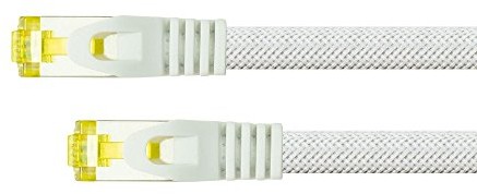 Python Series Ethernet LAN kabel połączeniowy z zabezpieczeniem zatrzasku RNS i plecionki nylonowej, biały 15 m 8070PY-150W