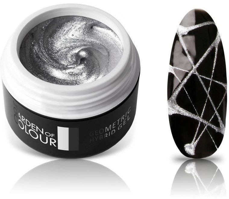 Silcare The Garden of Colour Geometric Hybrid Gel żel hybrydowy do zdobień Silver 5g
