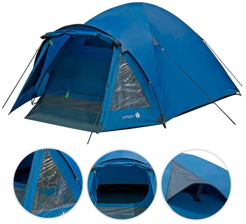 Highlander Namiot Turystyczny 3-osobowy Juniper 3 Niebieski TEN127-DB