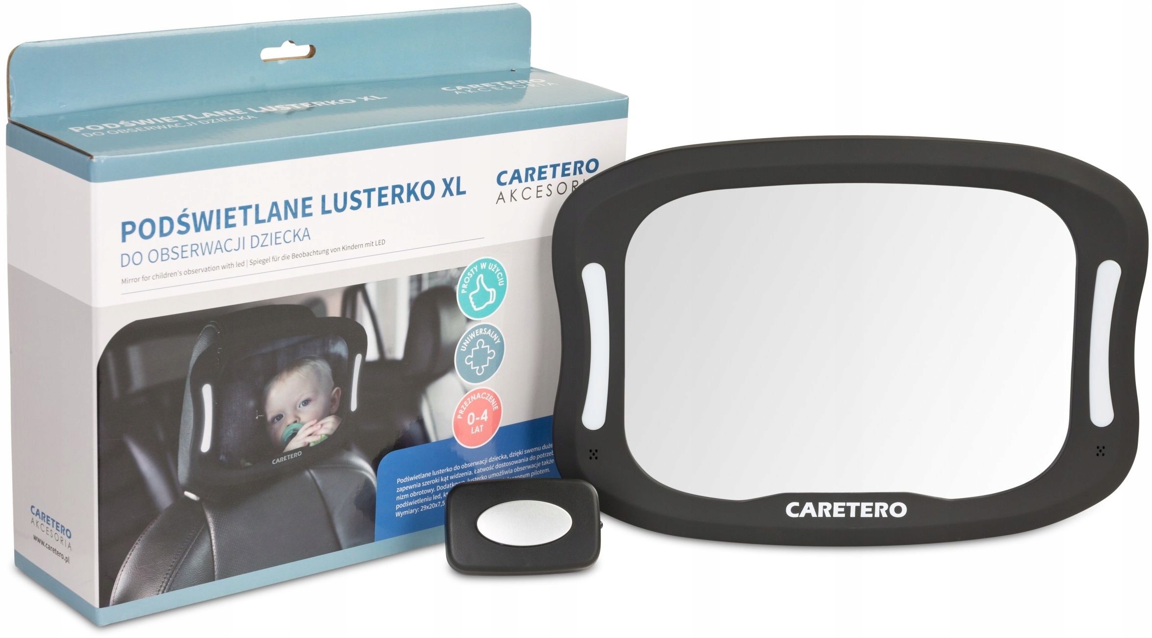 Caretero Lusterko Obserwacji Dziecka Pilot Led