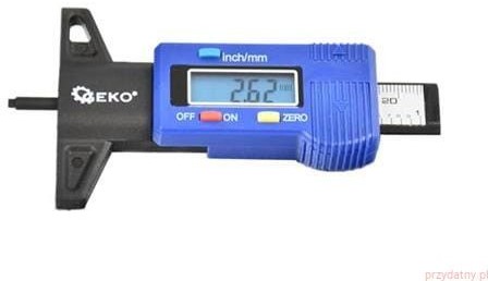 Geko GEKO Cyfrowy miernik głębokości bieżnika opon G01269