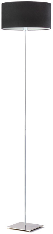 Lysne Chromowana lampa stojąca z welurowym abażurem MEKSYK VELUR 17511V/655
