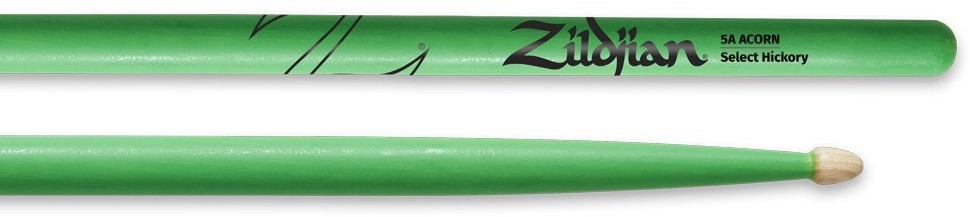 Zildjian 5 A Acorn neonowe zielone pałeczki perkusyjne Z5AACDGG