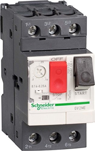 Schneider Electric gv2me20 gv2me silnika, spust migawki wyłącznik nadmiarowo-prądowy, przycisk, 3p, 13  18 A, 690 V AC, 50/60 HZ GV2ME20