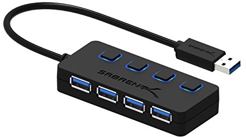 Sabrent hub USB, czarny HB-UM43