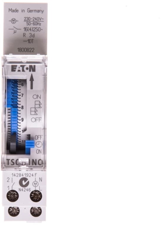 Eaton Zegar sterujący cyfrowy analagowy 16A dobowy jednokanałowy TSQD1NO 167388