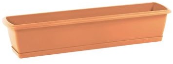 Prosperplast Skrzynka balkonowa 78.6 x 18.4 cm plastikowa terakota z podstawką