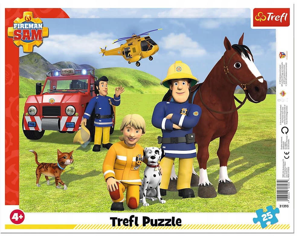 Trefl PAP Puzzle 25 Ramkowe Zawsze na straży Strażak Sam 31393 - PAP