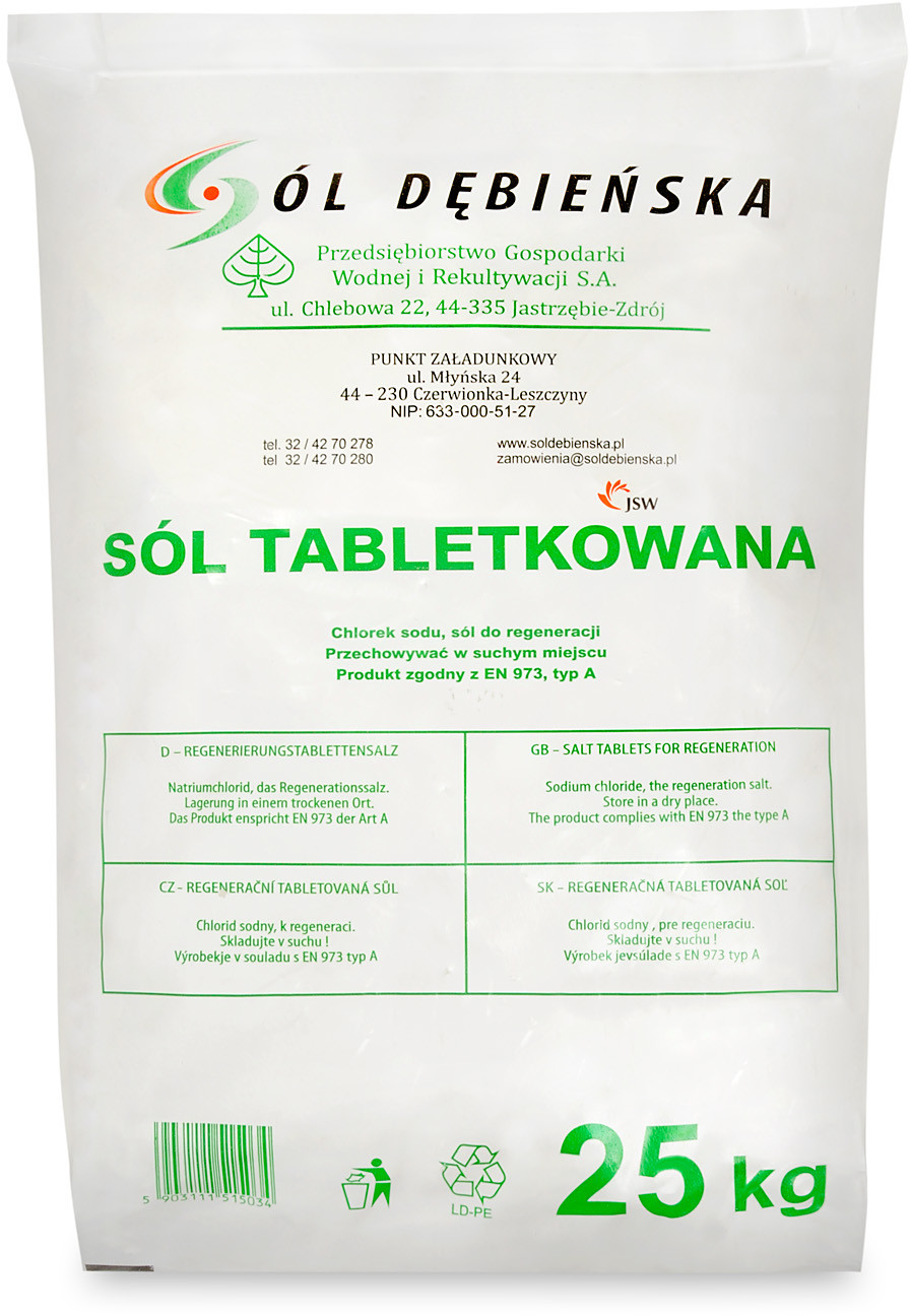 Sól W Tabletkach 25KG Tabletki Solne