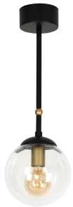 Luminex Hamar 1139 lampa sufitowa żyrandol 1x60W E27 czarny złoty