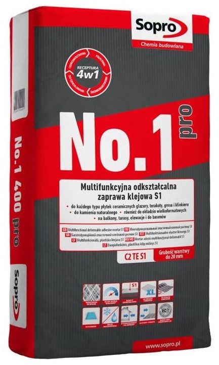 Sopro Zaprawa klejowa No1 Pro S1 22,5 kg 400P/22,5