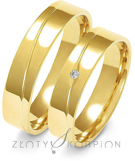 Złoty Skorpion Obrączki ślubne Złoty Skorpion wzór Au-A136 Au-A136