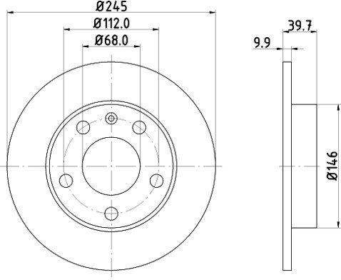 HELLA PAGID Tarcza hamulcowa PAGID 8DD355107-541