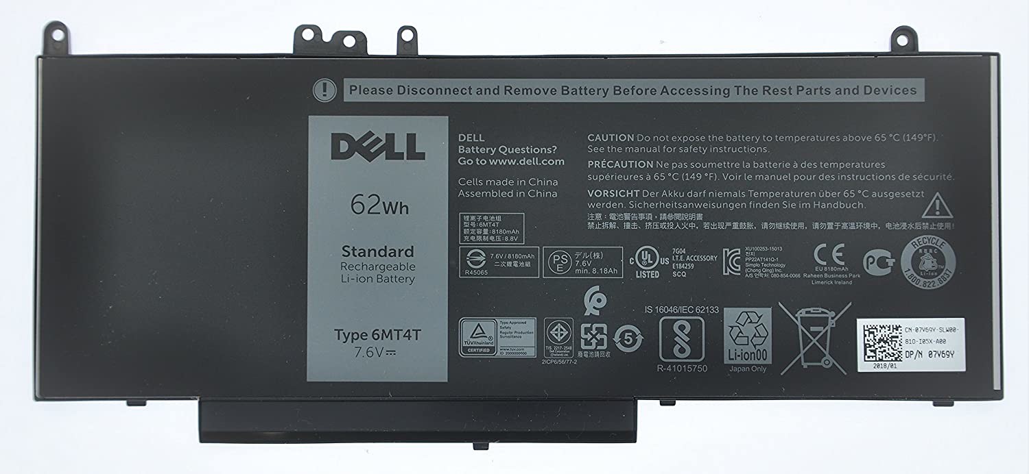 Dell Bateria 4-Cell 62Wh 7V69Y 7V69Y