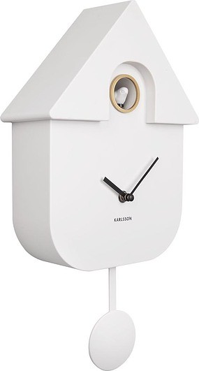 Karlsson Zegar ścienny z kukułką Modern Cuckoo biały KA5768WH