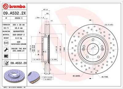 BREMBO 09.A532.2X 09.A532.2X