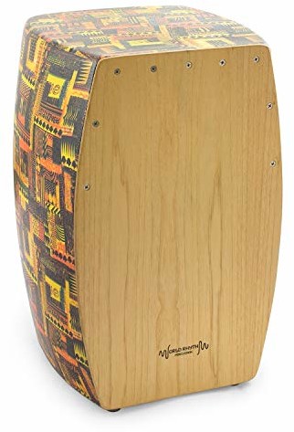 World Rhythm World Rhythm CAJ3 Cajon, pełnowymiarowy bęben z naturalnym drewnem i w pełni regulowanymi węzłami CAJ3-LT