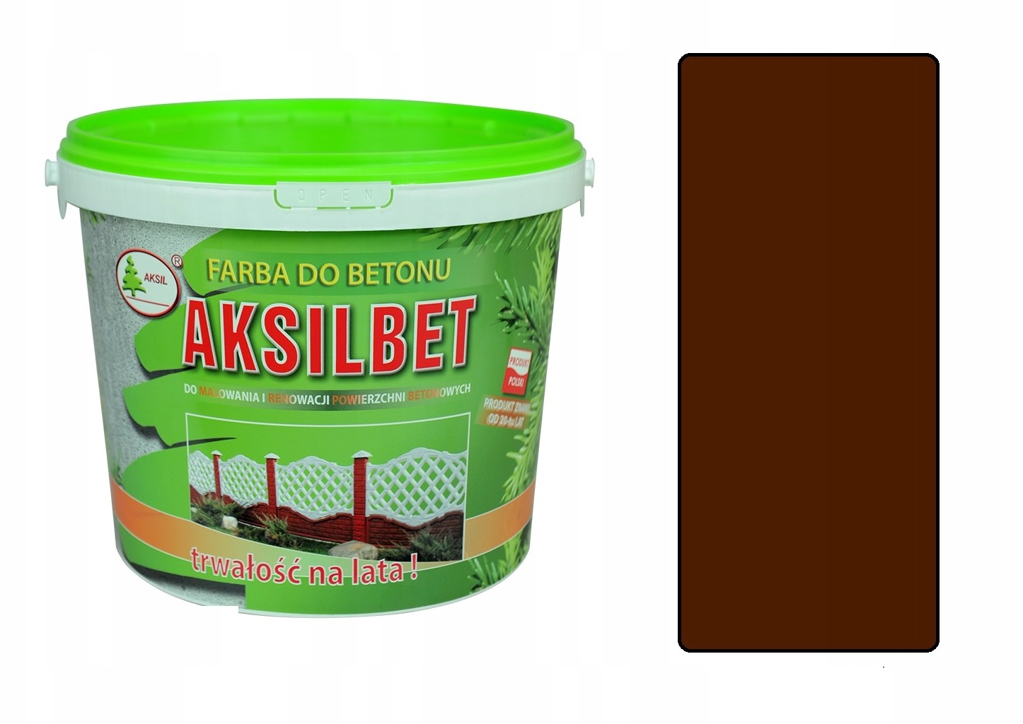 Aksilbet Farba do betonu ogrodzeń 2,5L brąz jasny