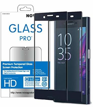 NOVAGO Novago kompatybilna z Sony Xperia XZ, folia ochronna na wyświetlacz XZS ze szkła hartowanego, pokrywa cały wyświetlacz (2 sztuki) SonyXZVerFR