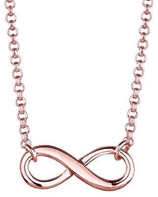 Elli Infinity 0109812914_38 naszyjnik damski z wisiorkiem w kształcie symbolu nieskończoności, ze srebra próby 925, srebro pozłacane, różowe złoto 0109812914_38