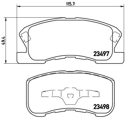 BREMBO Zestaw klocków hamulcowych, hamulce tarczowe P 16 008