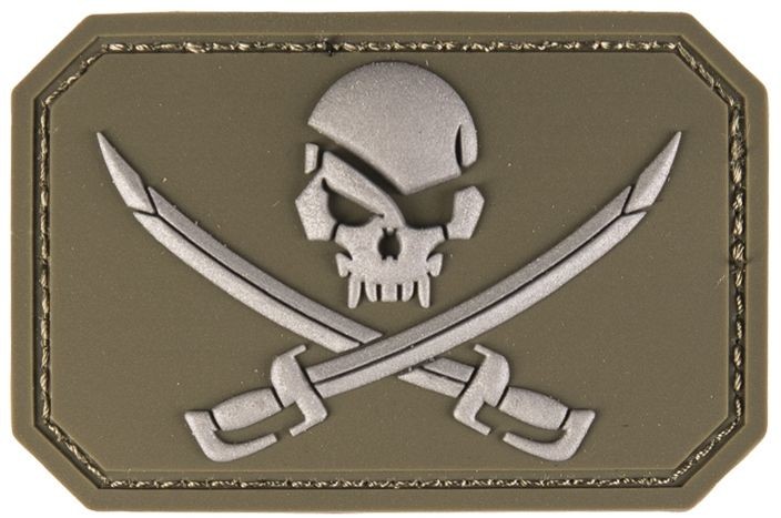 Mil-Tec Naszywka 3D Pirate Skull olive (16832201) 16832201