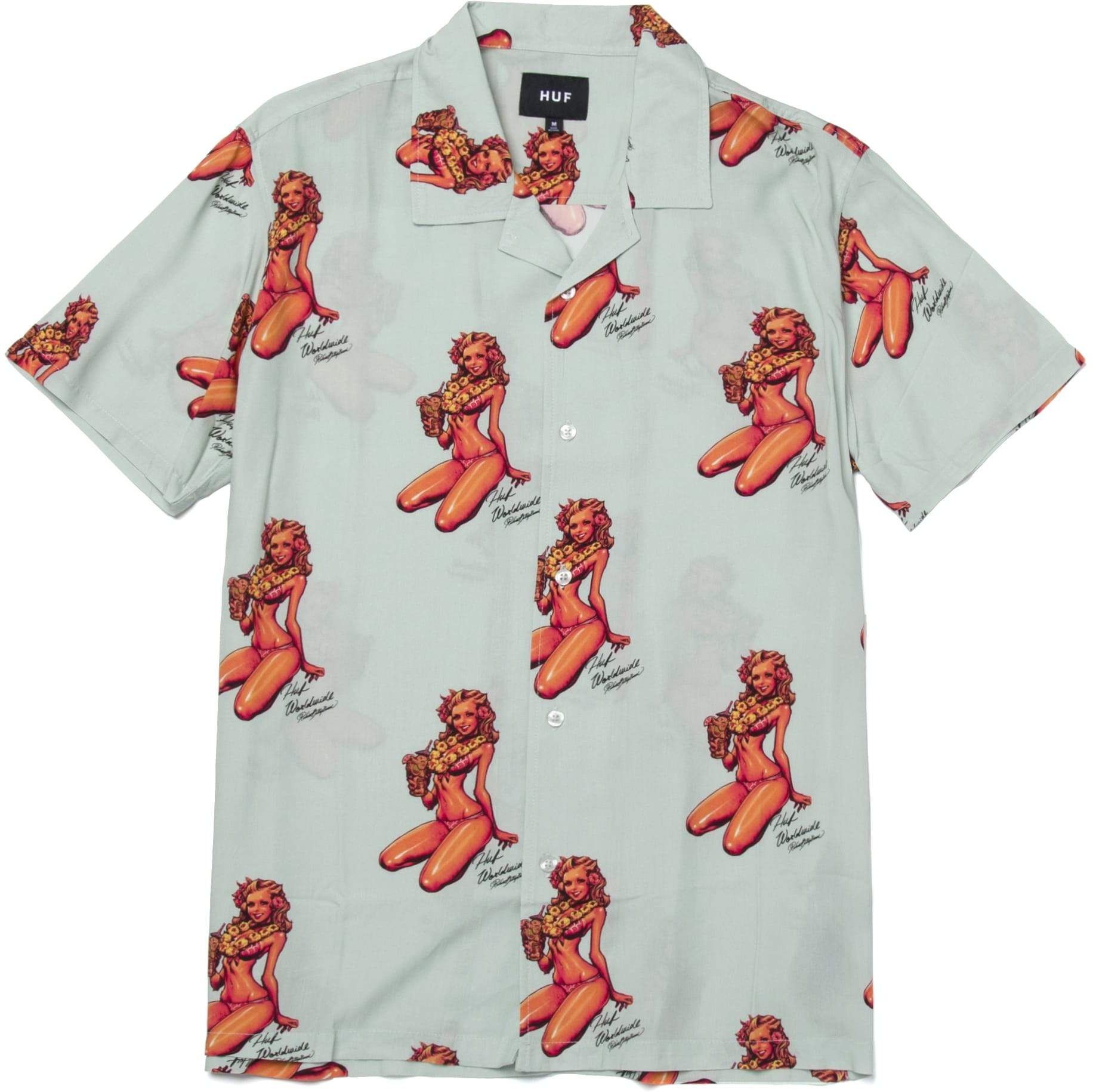 HUF koszula męska HUF ROCKIN JELLY BEAN SHIRT Mint