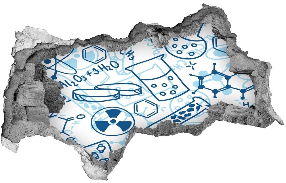 Wallmuralia.pl Fotoobraz dziura na ścianę naklejka Chemia tło
