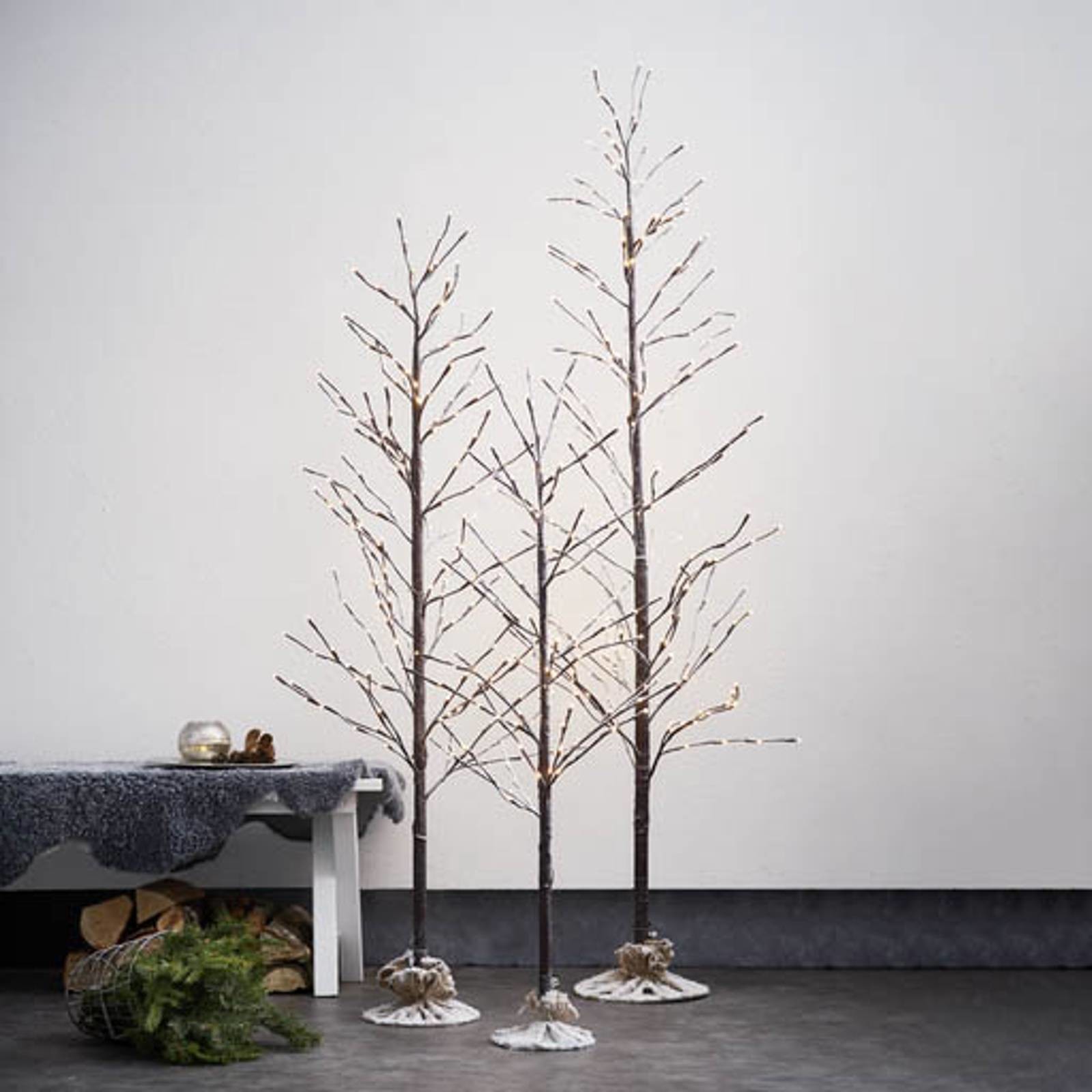 STAR TRADING Drzewko LED Tobby Tree IP44 brązowe 120cm
