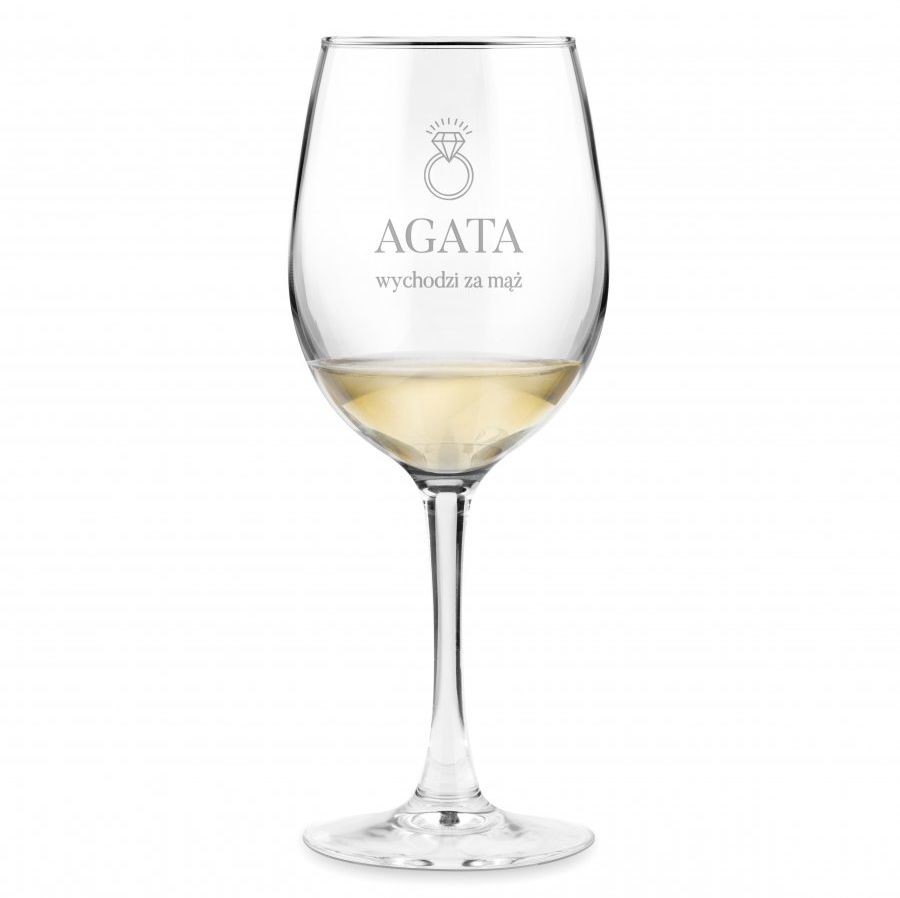 Murrano Kieliszek szklany do wina grawer z dedykacją dla niej na wieczór p SKIV-023
