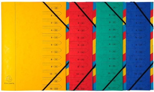 Exacompta Teczka na 12-cz. A4 sort 54120E