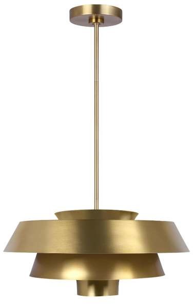 Feiss Modernistyczna LAMPA wisząca FE-BRISBIN-BB Elstead metalowa OPRAWA designerski ZWIS okrągły mosiądz FE-BRISBIN-BB