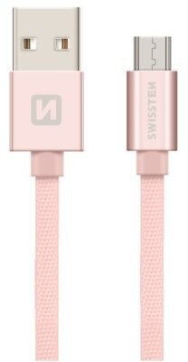 SWISSTEN Kabel USB Micro USB SWISSTEN 0.2 m Różowy 71522105