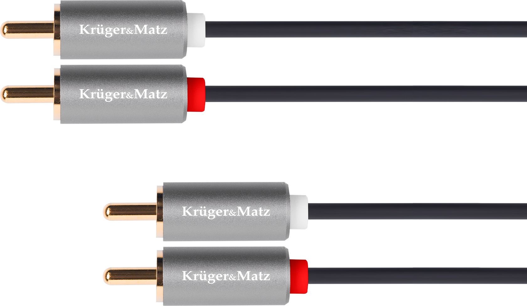 Kruger&Matz Kabel Kruger&Matz RCA Cinch x2 RCA Cinch x2 10m szary KM1210 KM1210