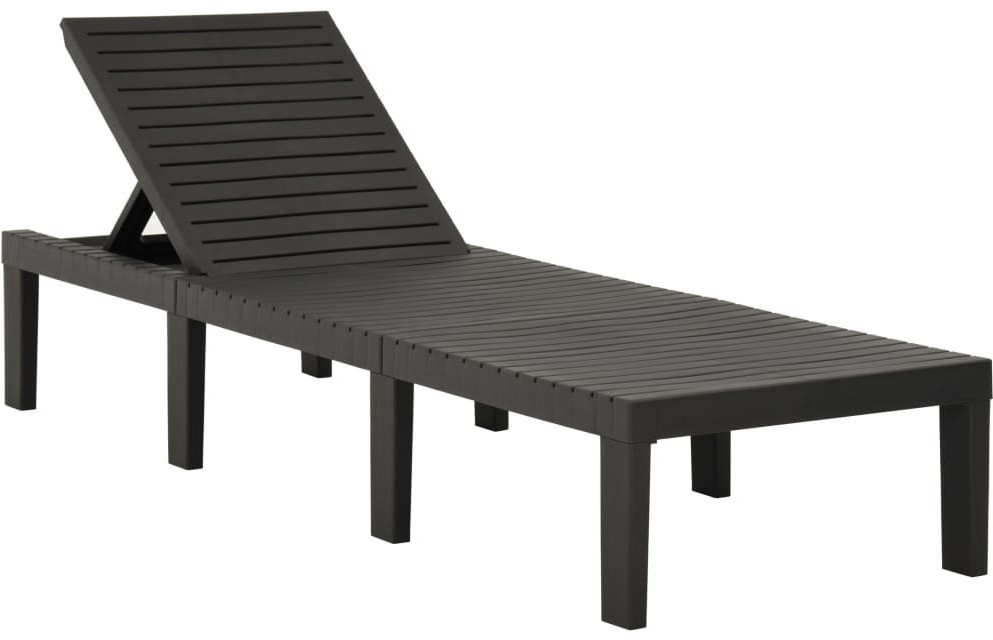 vidaXL Leżak plastikowy antracytowy 315827