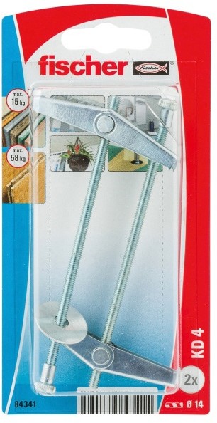 Fischer Kołki przechylne KD 4 x 90 mm 2 szt. 84341