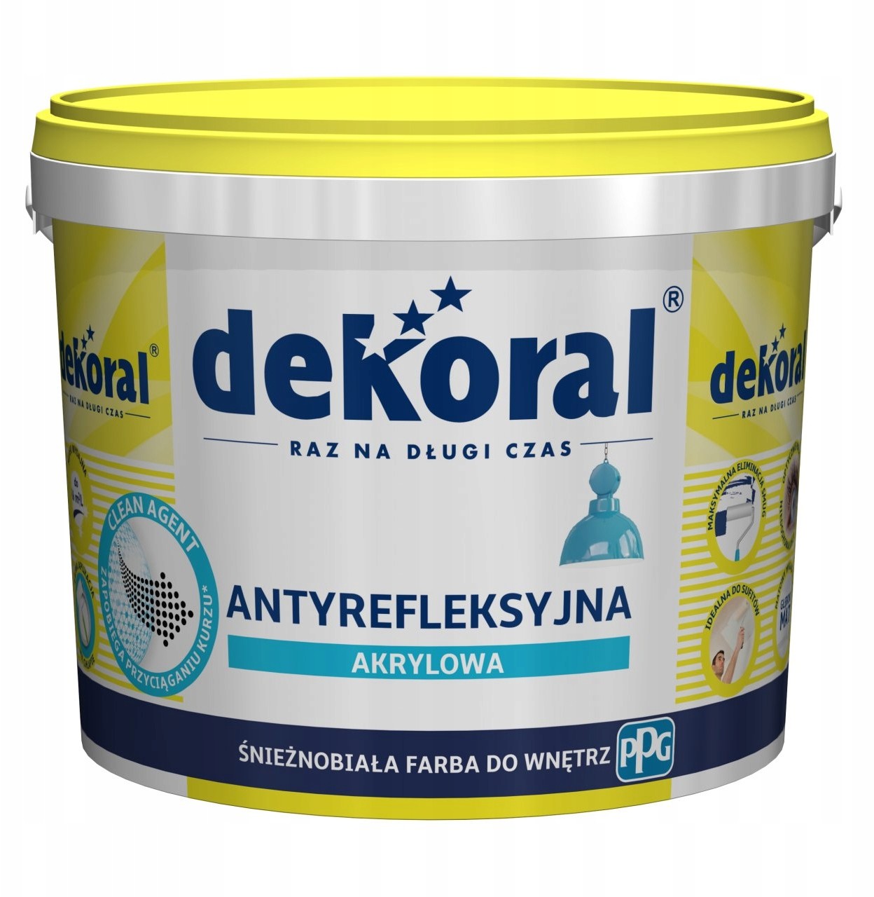 Dekoral Farba Polinak Plus Akrylowa Biała 10L