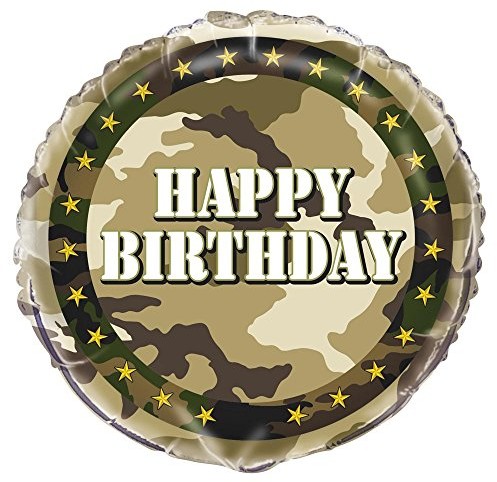 Unique Party Supplies Military Camo impreza Supplies, w rozmiarze uniwersalnym, zielony 48537