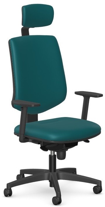 Intarseating Krzesło obrotowe BERMEN tapicerowane z zagłówkiem, podstawa nylon KA-BREMEN-T-112-01