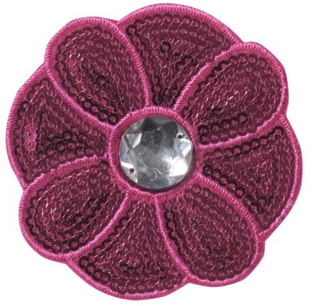 Simplicity z kwiatami 3 cm z cekinami Center Przezroczyste Gem Gem,, Pink 560122904