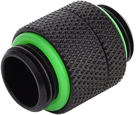 Bitspower złączka adapter 2x 1/4 - obrotowa, czarny mat (BP-MBRG)