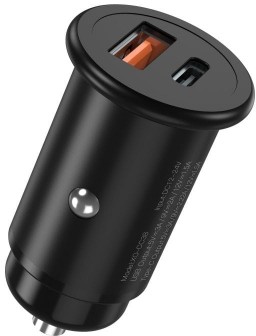 Фото - Зарядний пристрій XO ładowarka samochodowa CC38 PD QC 3.0 20W 1X USB 1x USB-C czarna 