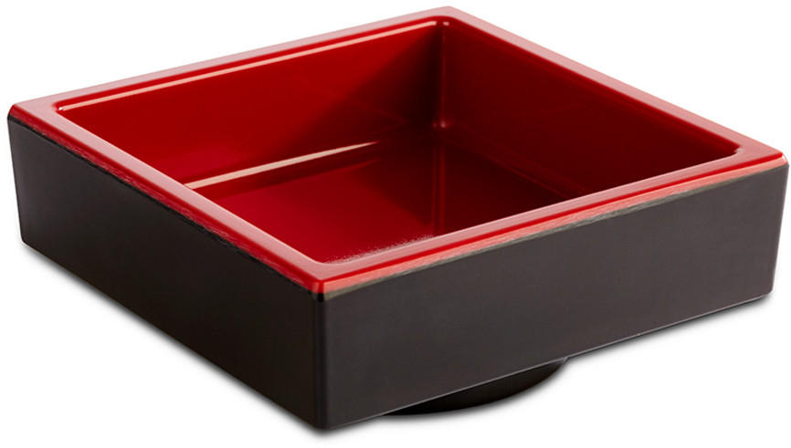 APS Pojemnik kwadratowy 0,05 l, czarno-czerwony | Asia Plus 15485