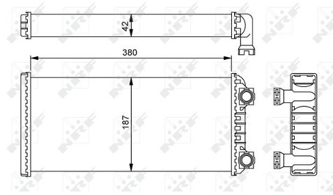 NRF Wymiennik ciepła, ogrzewanie wnętrza NRF 54244