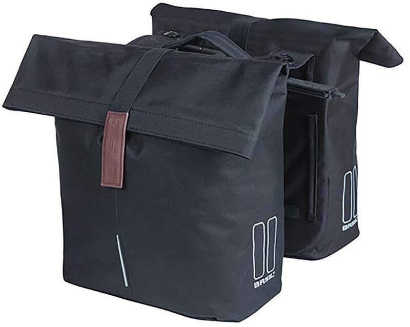 Basil City Double Pannier Bag 28-32l incl. MIK Plate, czarny 2022 Sakwy