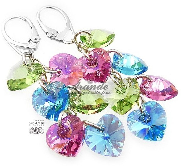 Arande SWAROVSKI długi komplet SREBRO Serce 5710240885