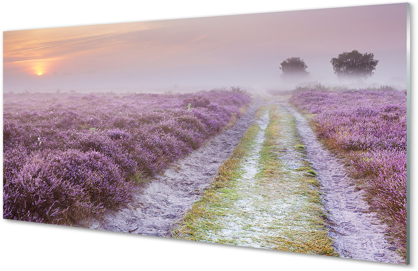 Tulup.pl Szklany Panel Pole wrzosy 100x50cm